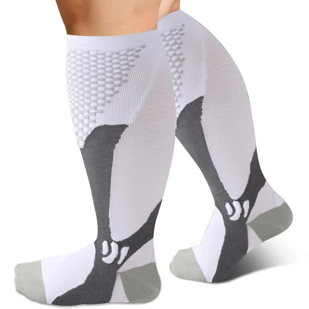 S-3XL chaussettes de Compression médicales varices soulagement de la douleur hommes femmes chaussettes de sport en plein air cyclisme course tourisme chaussettes élastiques