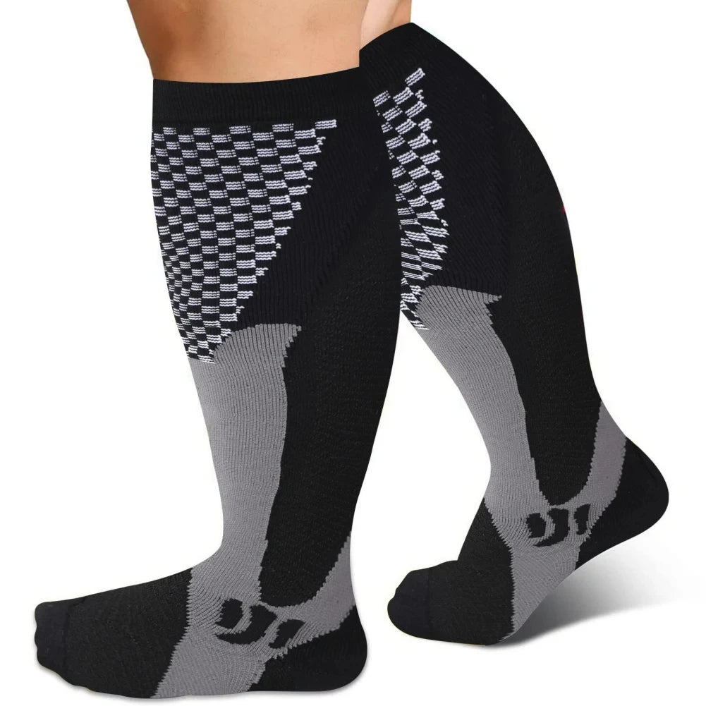 S-3XL chaussettes de Compression médicales varices soulagement de la douleur hommes femmes chaussettes de sport en plein air cyclisme course tourisme chaussettes élastiques